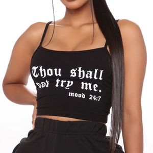 Try Me Tank Top - Black